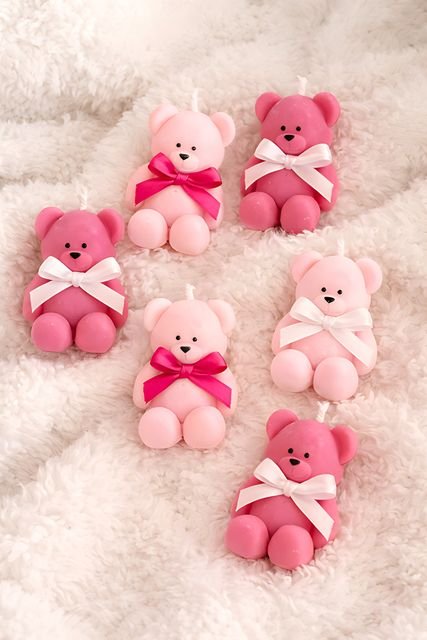 Vela mini ursinho — lembrancinha hanami personalizável